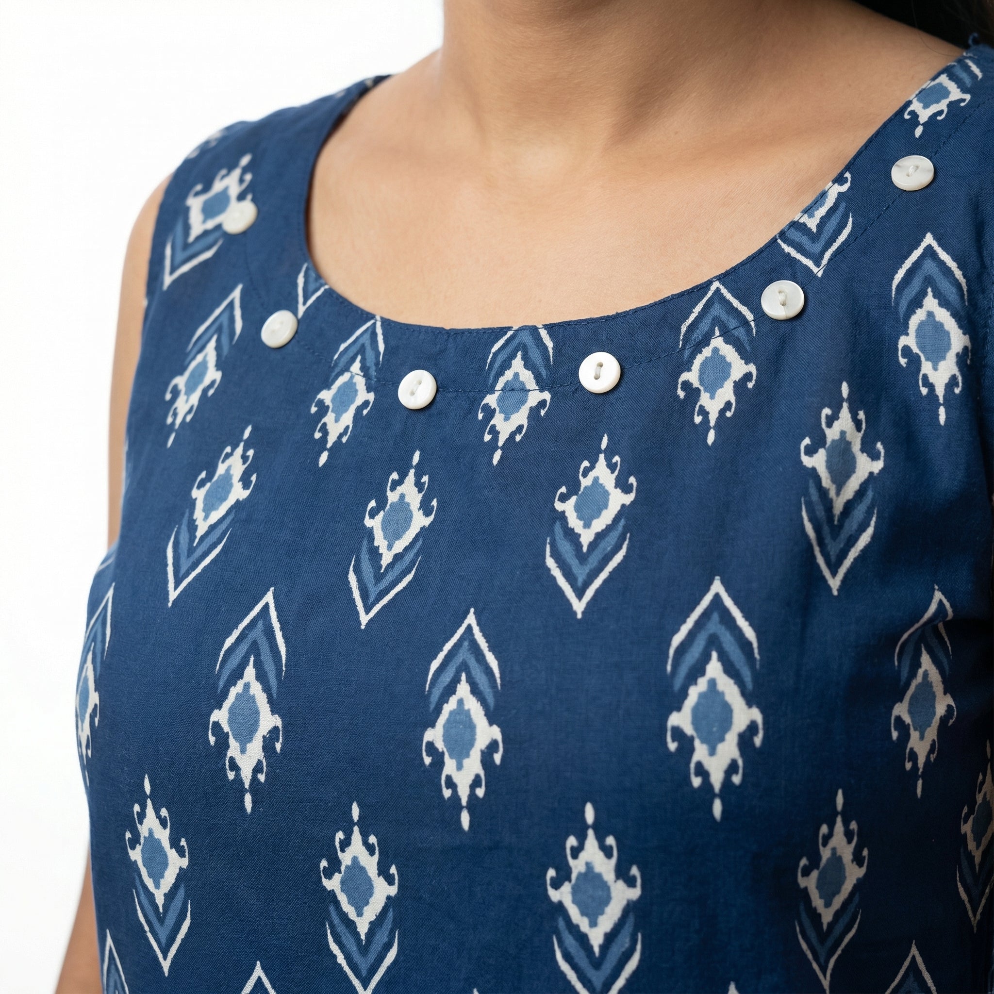 Anani Floral Rust Long Kurti for Women