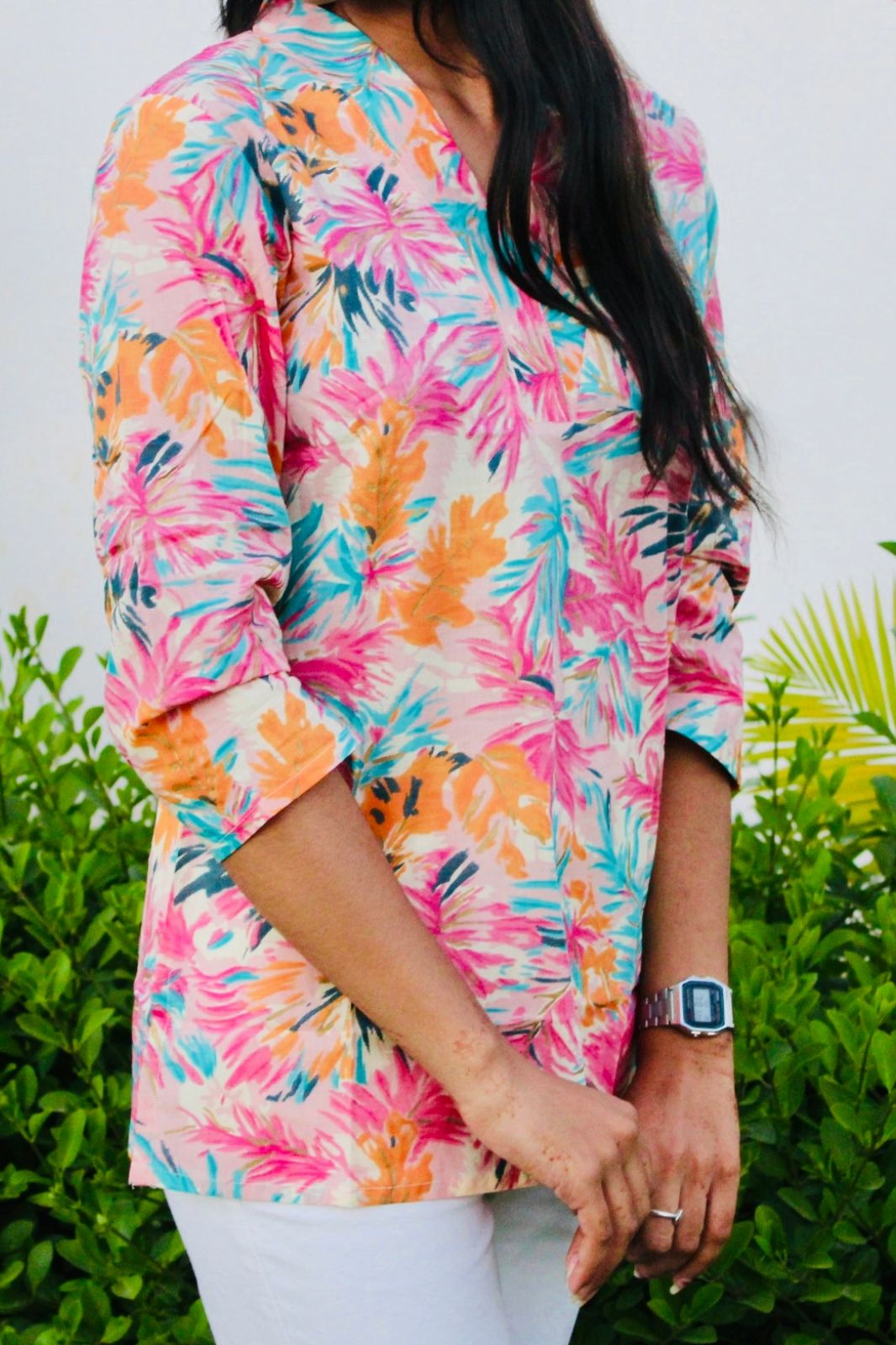 Holter Neck Multicolour Short Kurti