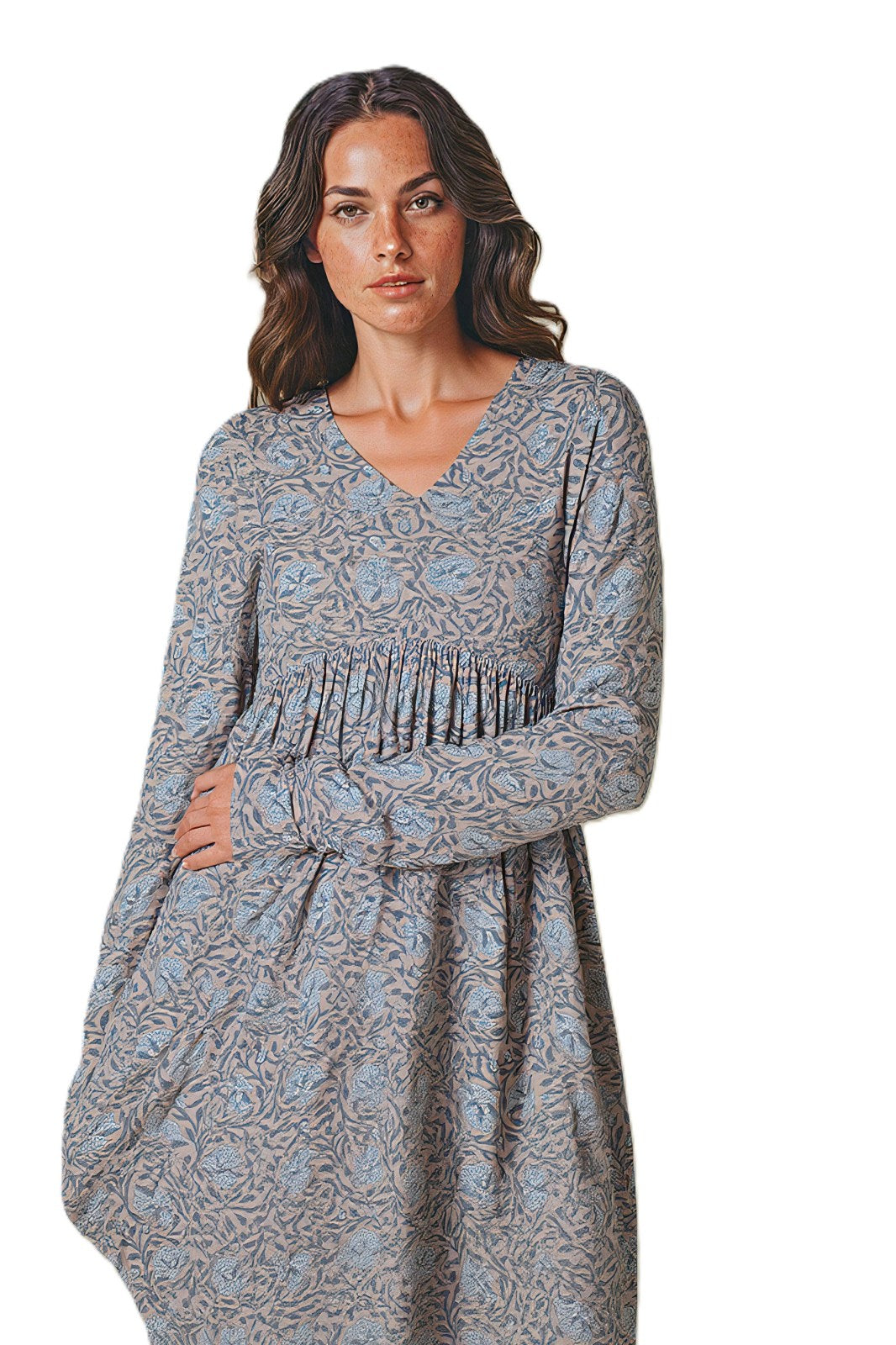 Aliya Chudidaar Grey Full Sleeves